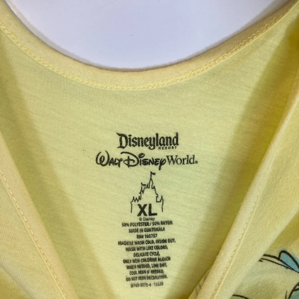 Beauty and the Beast Shirt YOUTH Sz XL Yellow Short Sleeve Glitter Disney